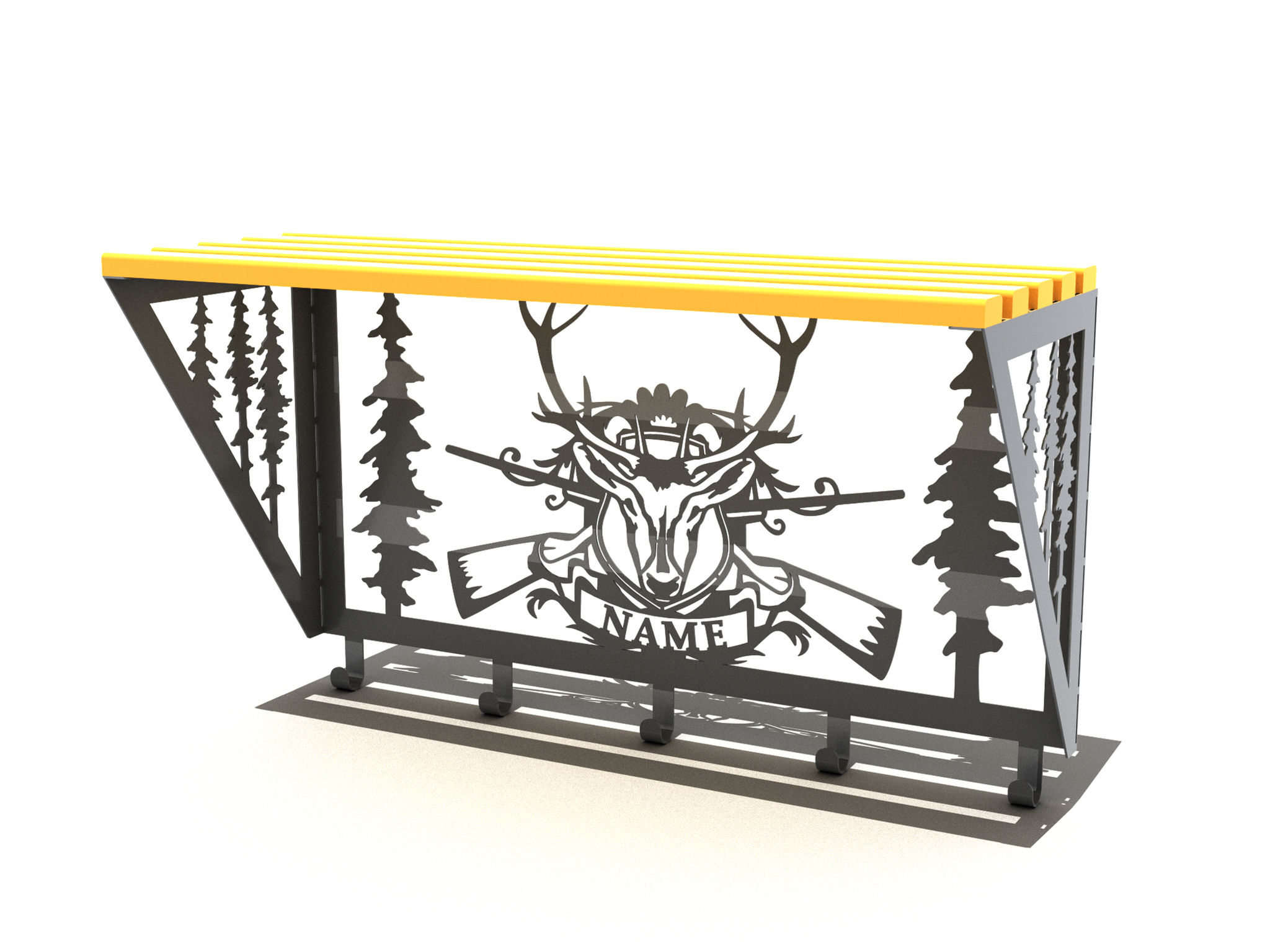 Hanger 7. Slots for bending, production without welding. 2 mm sheet (14g