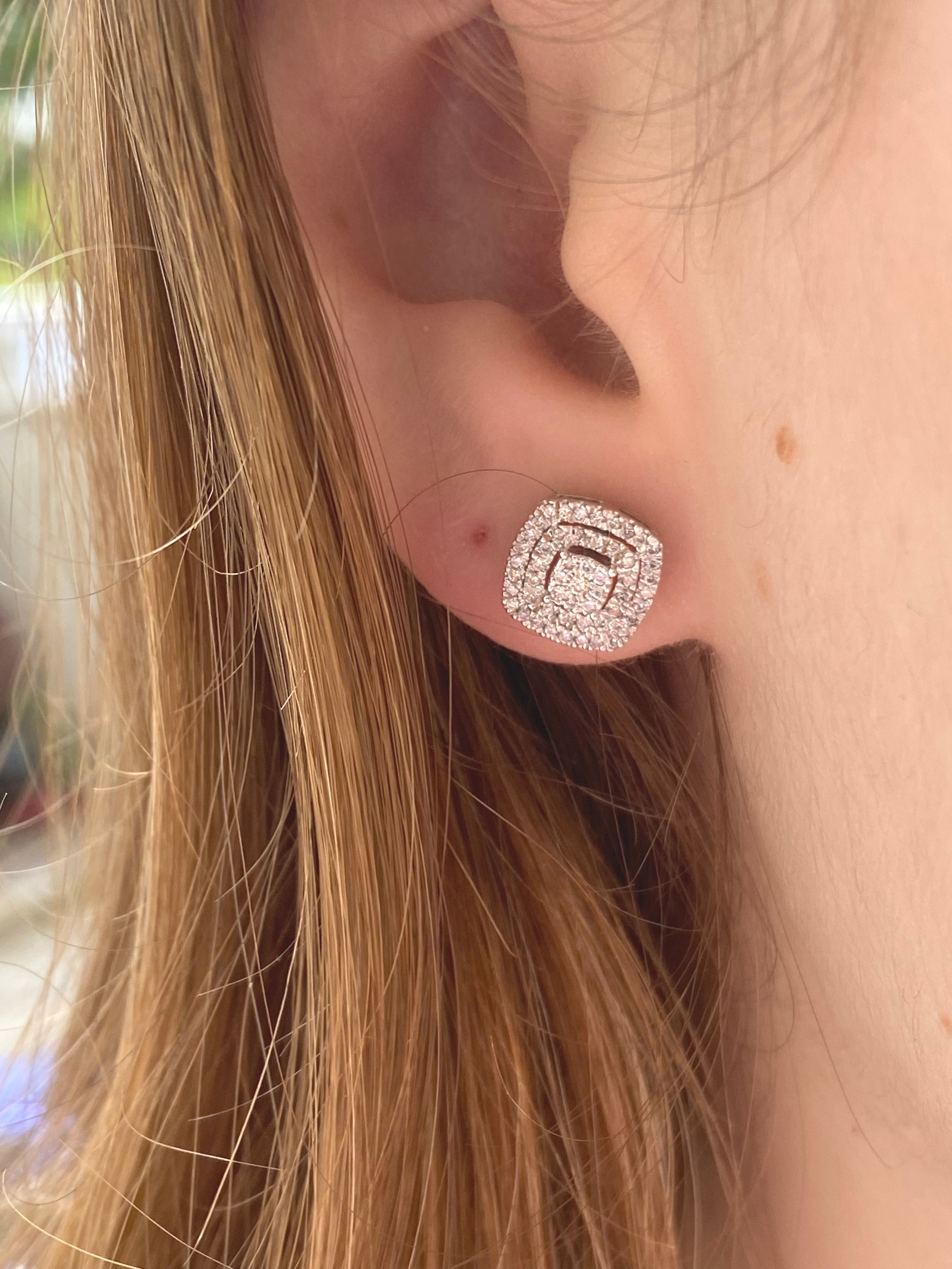 עגילי יהלומים קרולין