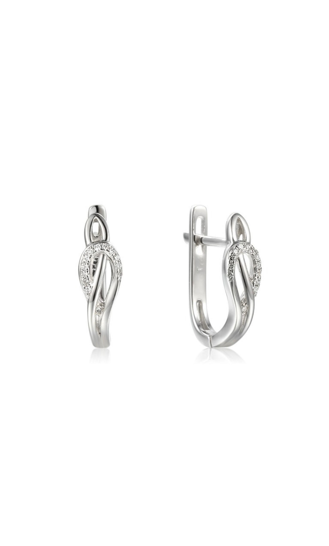 עגילי יהלומים גלי