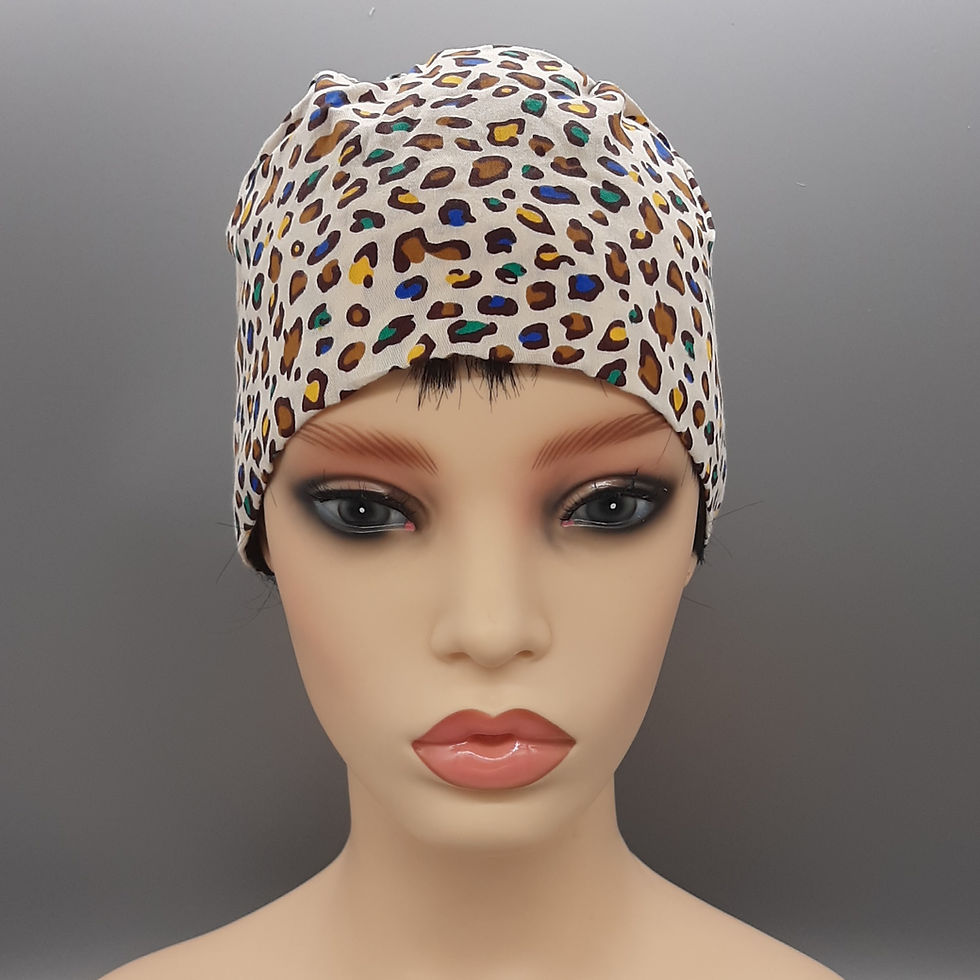 Thumbnail: Pony Tail Scrub Cap Leopard Print