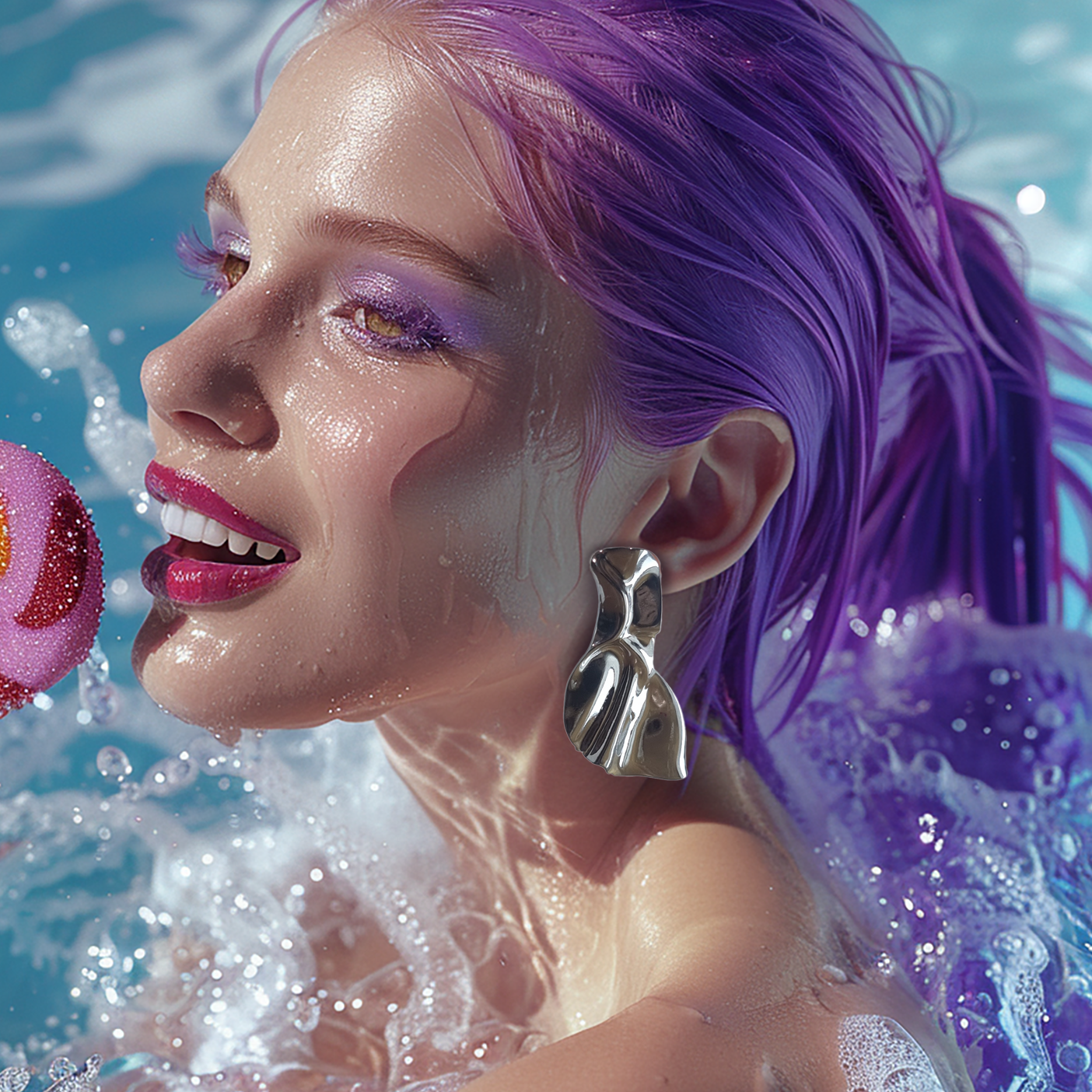 Silver Wave Earrings