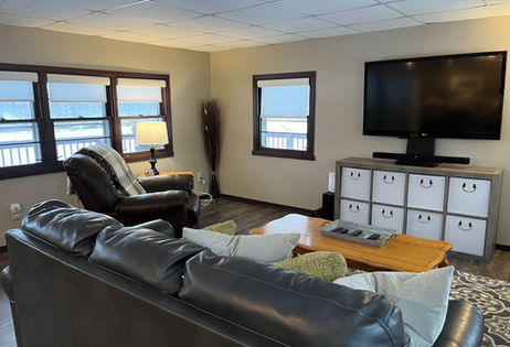 The Lake House includes a cozy open floor plan
