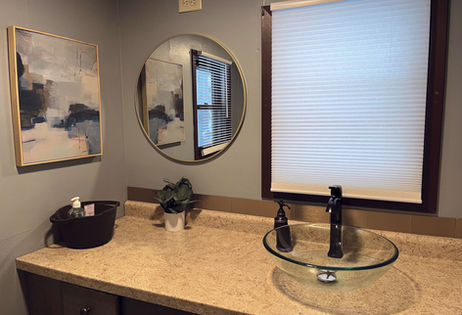 The Lake House includes a one bathroom with a walk-in shower