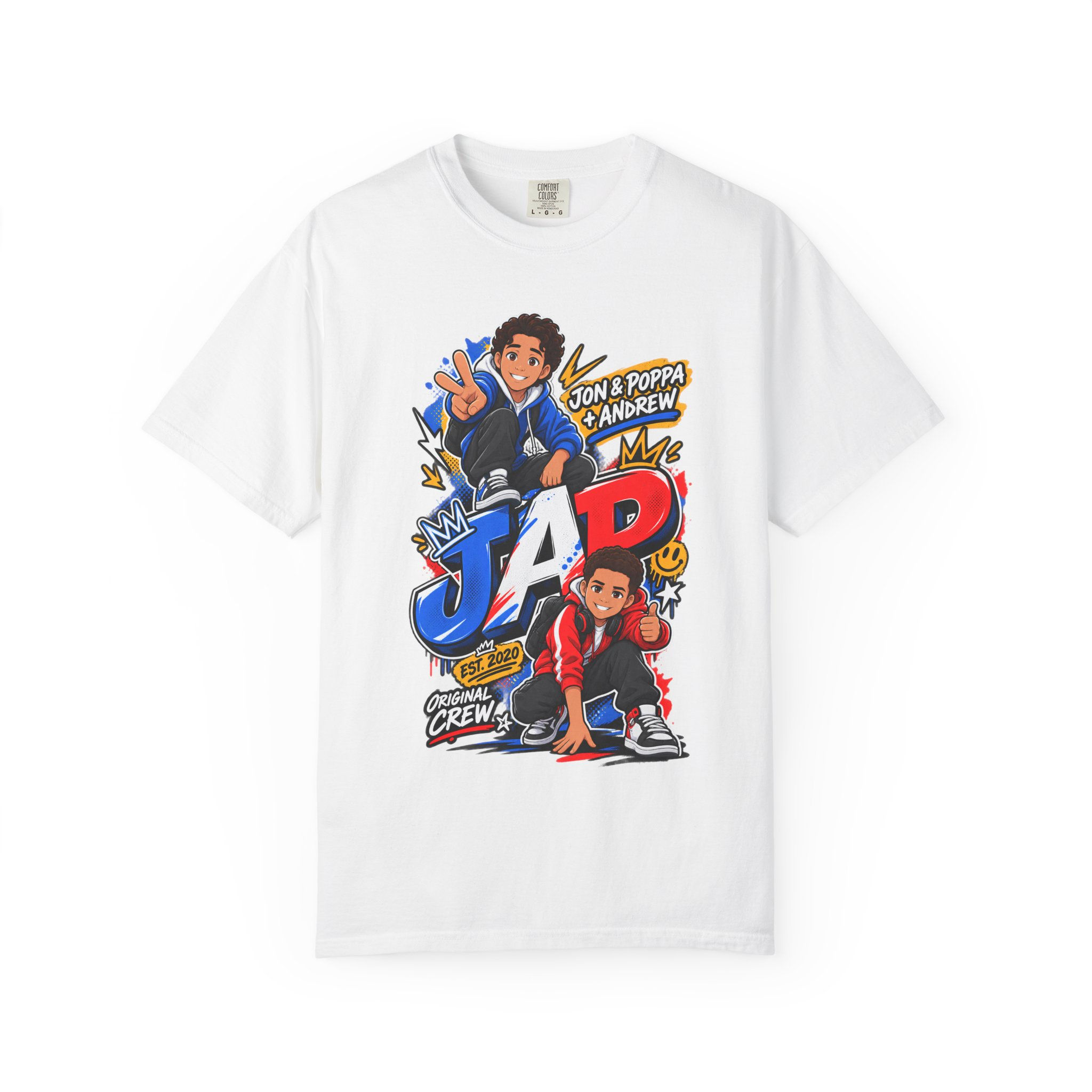 JAP Cartoon Crew T-Shirt — Jon & Poppa Andrew Graphic Tee