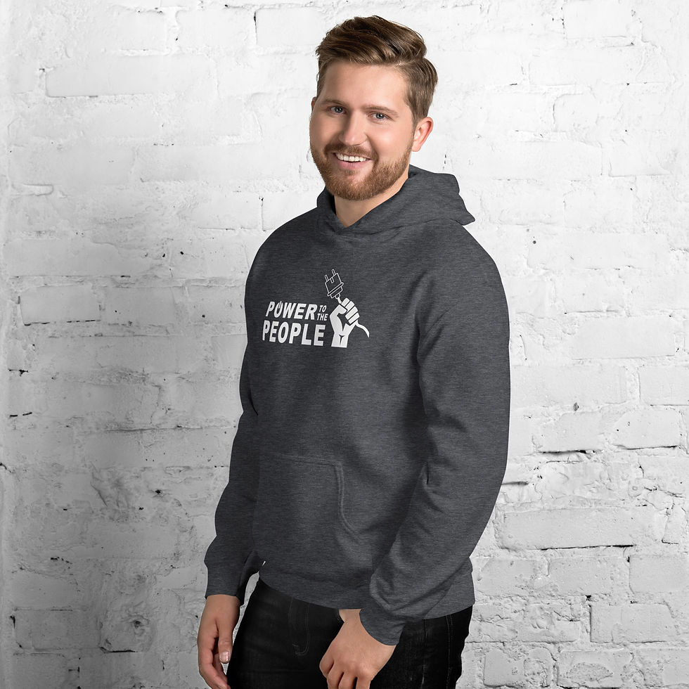 Thumbnail: power to the people - unisex hoodie - conspiracymusicguru.com