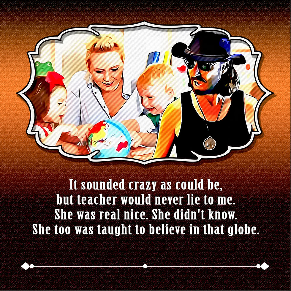 Thumbnail: a page from the "Flat Earth Man" eBook to download for kids, perfect for home schooling children of all ages