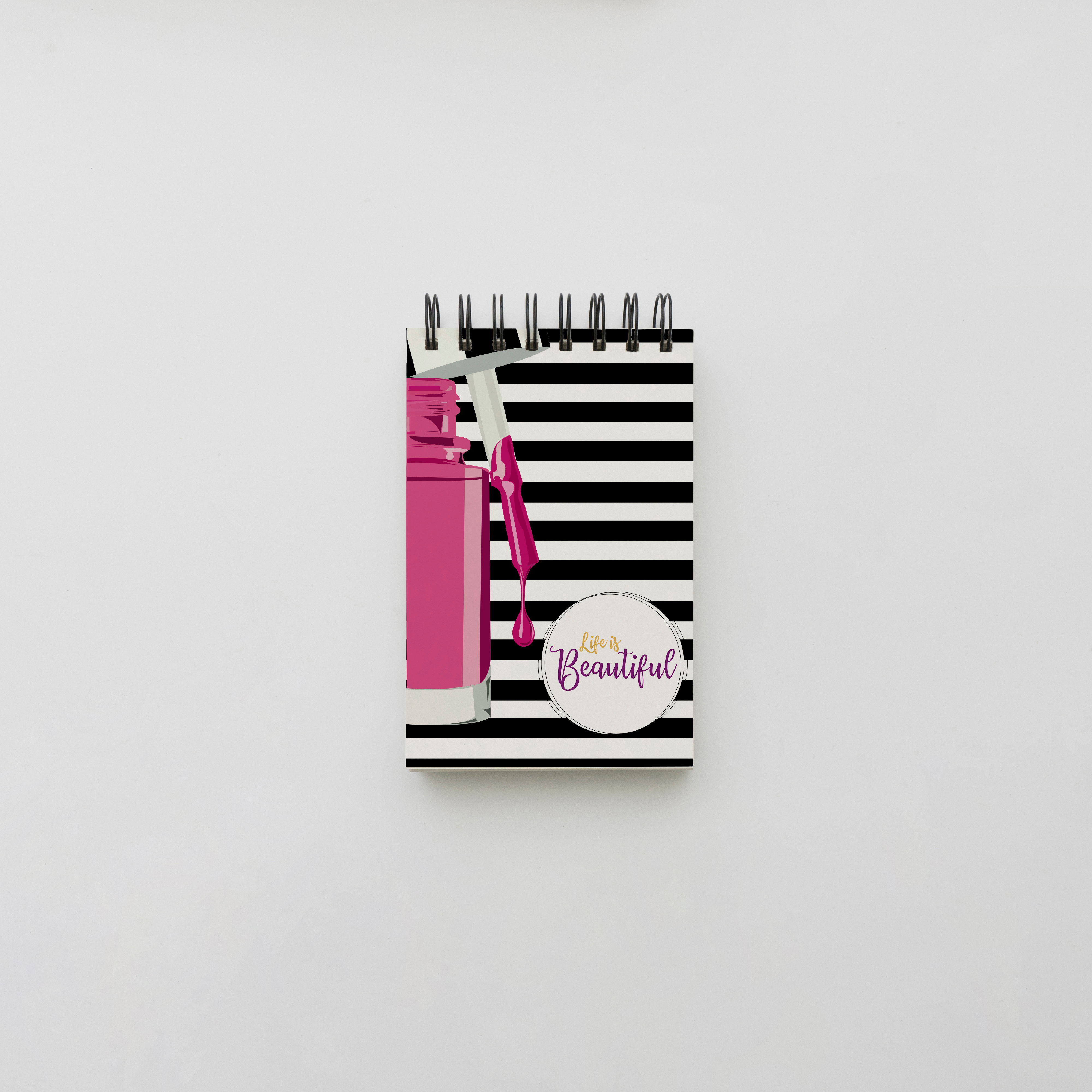Libreta Esmalte Rayas