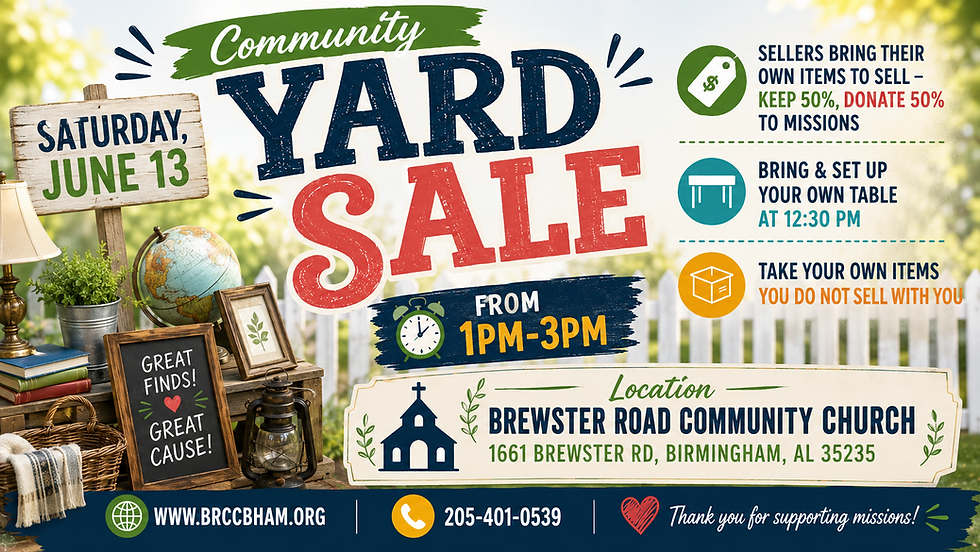 Yard Sale • Mission Fundraiser