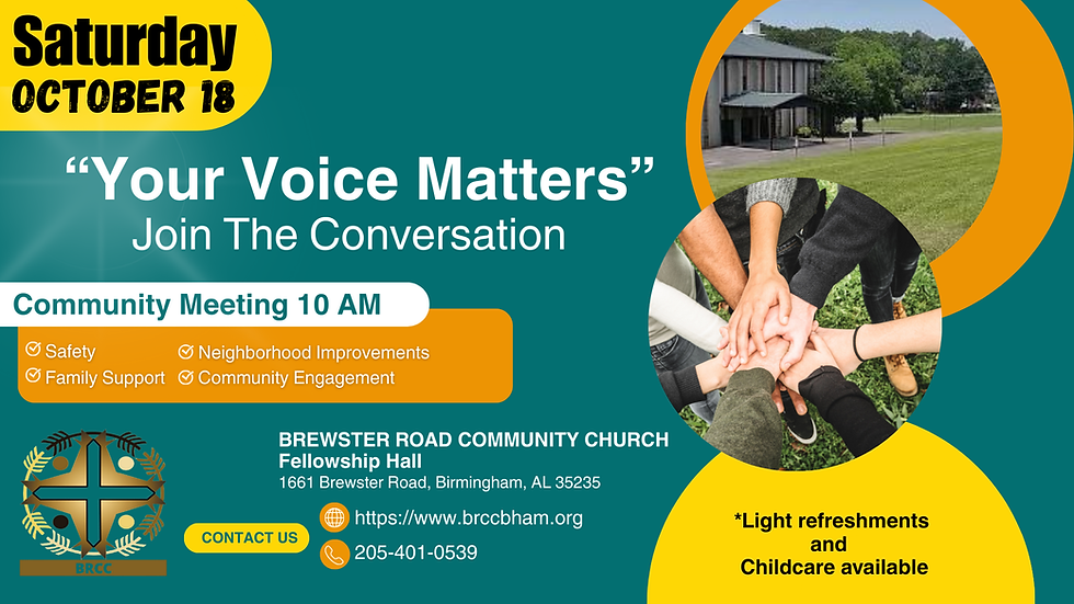 "Your Voice Matters" - Community Meeting