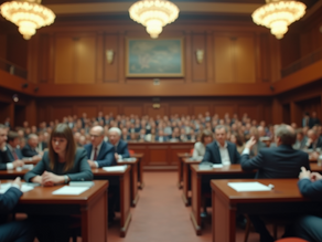 Community members engaging in a town hall meeting