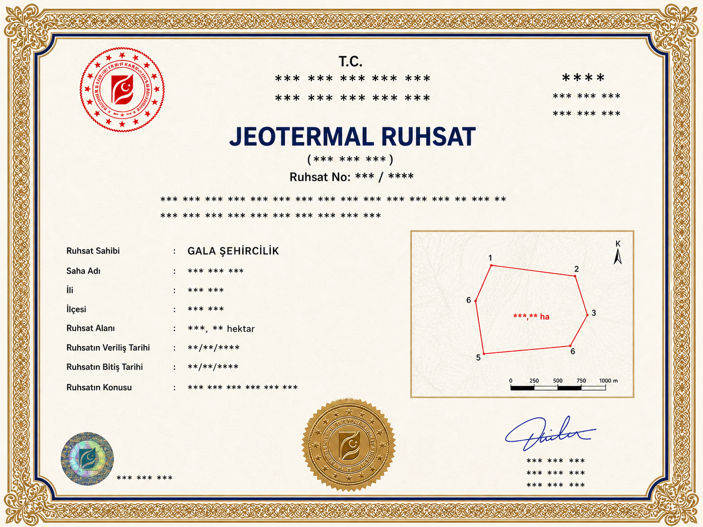 SATILIK JEOTERMAL RUHSAT SAHASI