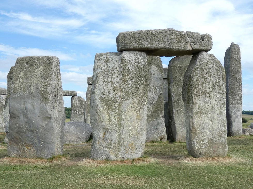 Stonehenge after the orange powder protest