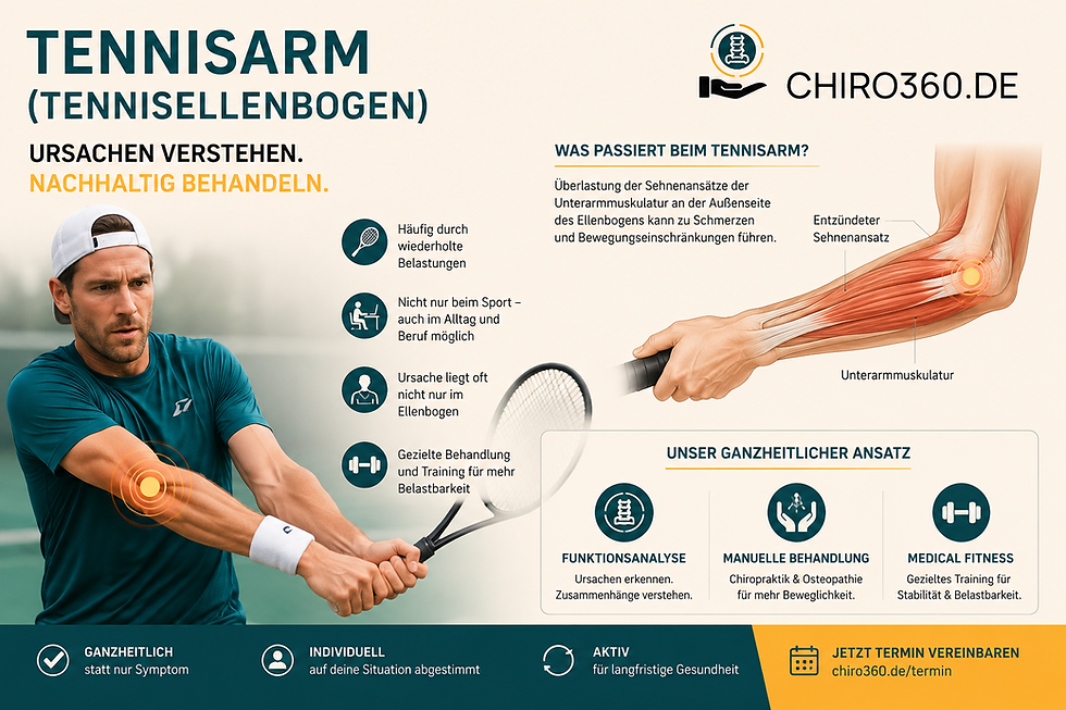 Tennisellenbogen – Ursachen verstehen und Beschwerden nachhaltig behandeln