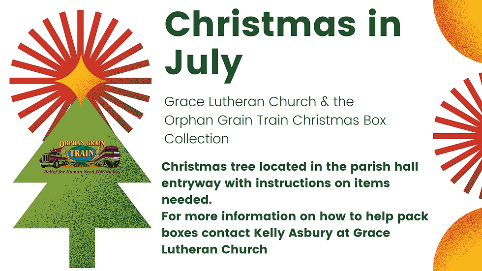 Christmas in July Bulletn Insert