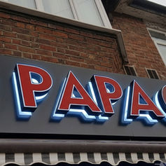 PAPA GES Fish and Chips sign