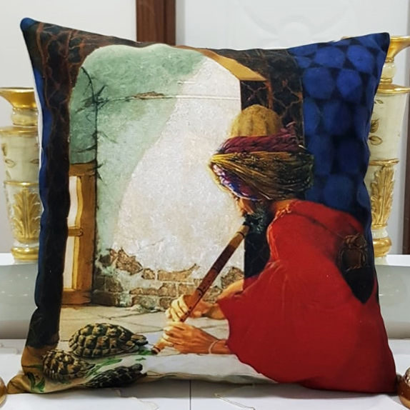 Trend Tablo Desen Kırlent Kılıfı 43x43cm