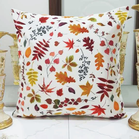 Sonbahar Desenli Kırlent Kılıfı 43x43cm