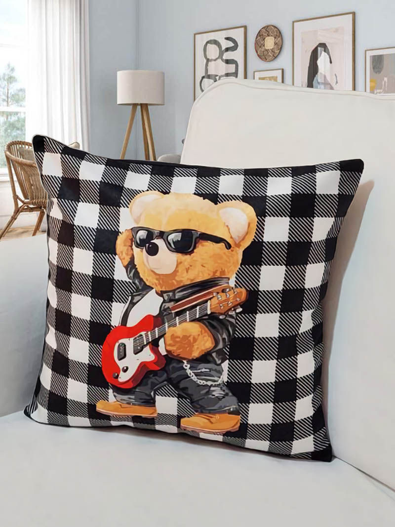 Teddy Bear Baskılı Kırlent Kılıfı 43x43cm