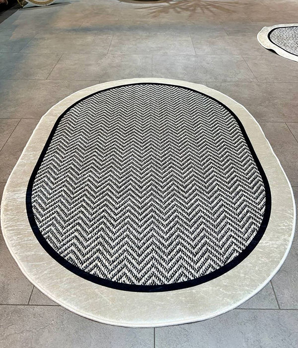Sisal Desen Baskılı Oval Halı