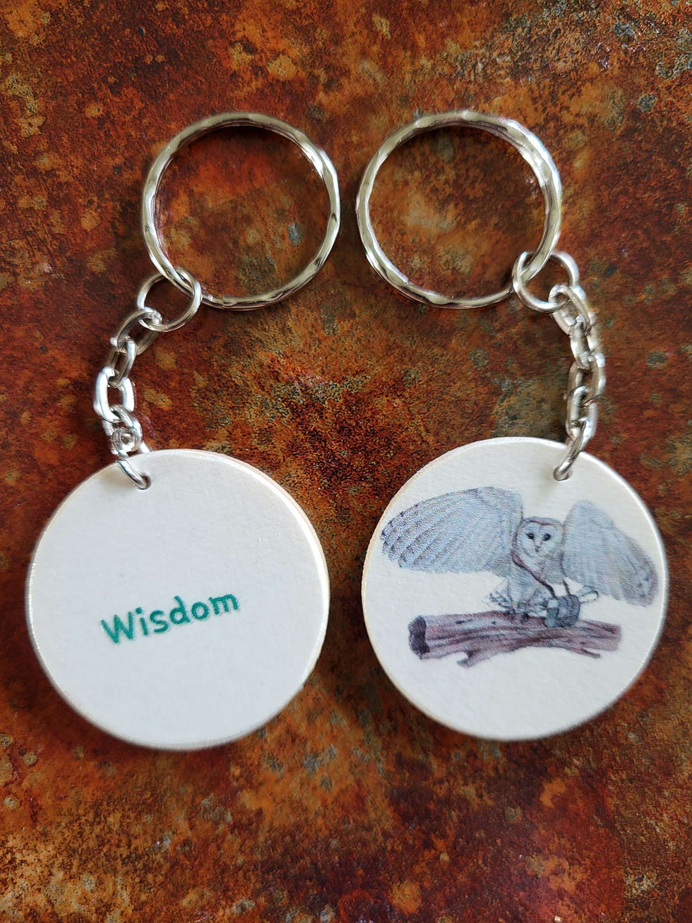 Thumbnail: Wooden Keyring - Owl Barney
