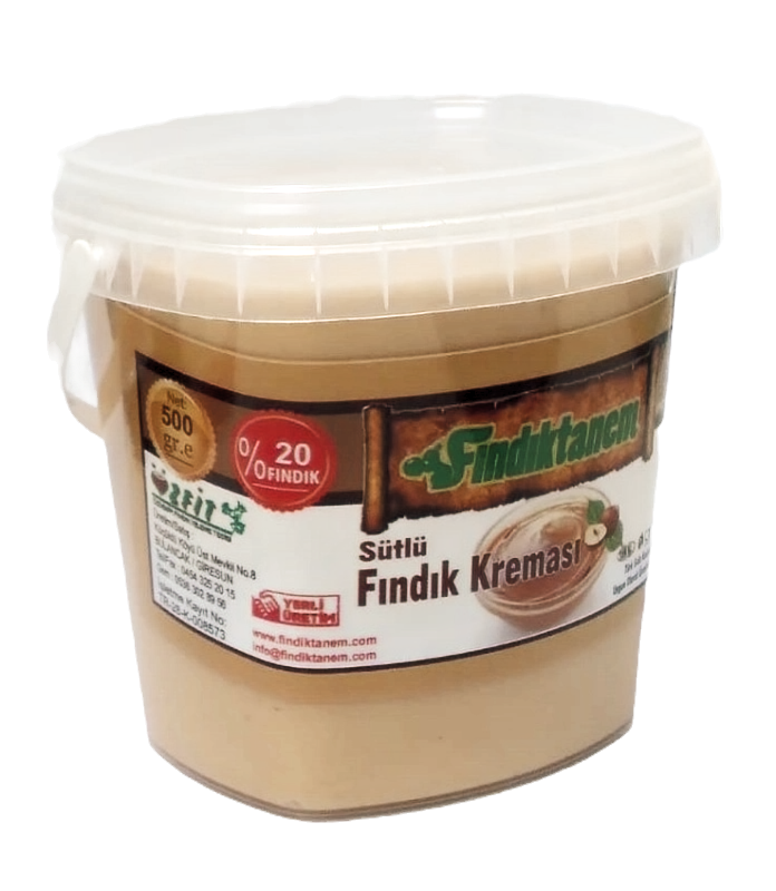 Fındıktanem fındık kreması 500 gr kova yan görüntüsü