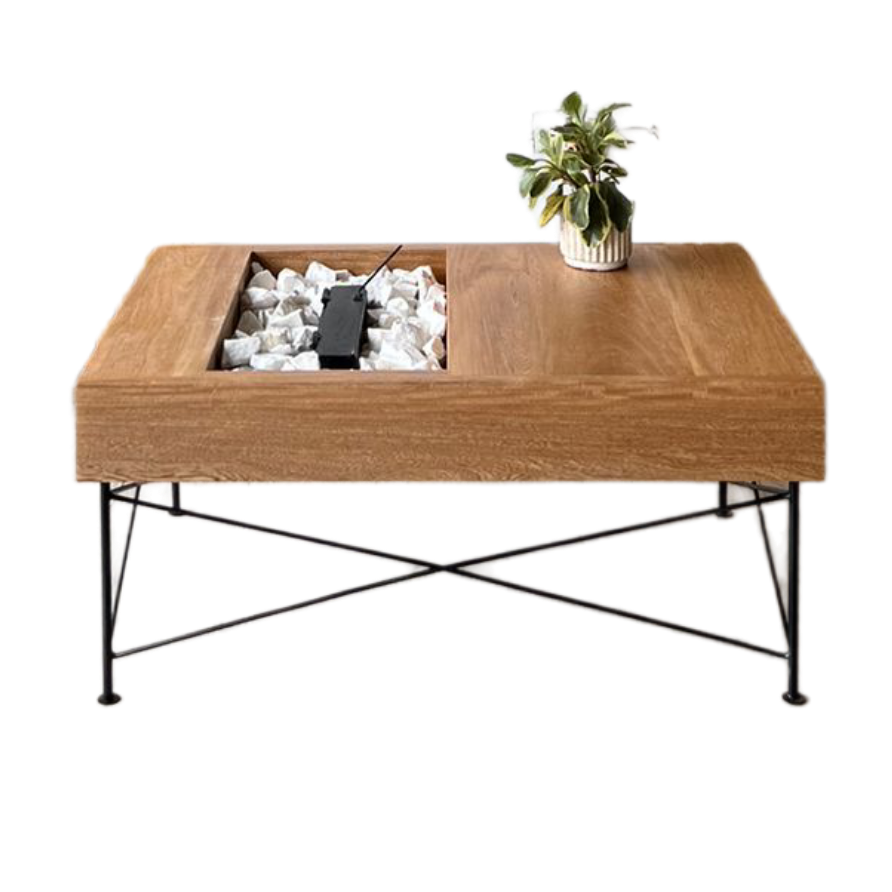 Mesa de centro chimenea damian