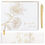 Thumbnail: Gold Floral Wedding Guest Book with Pen