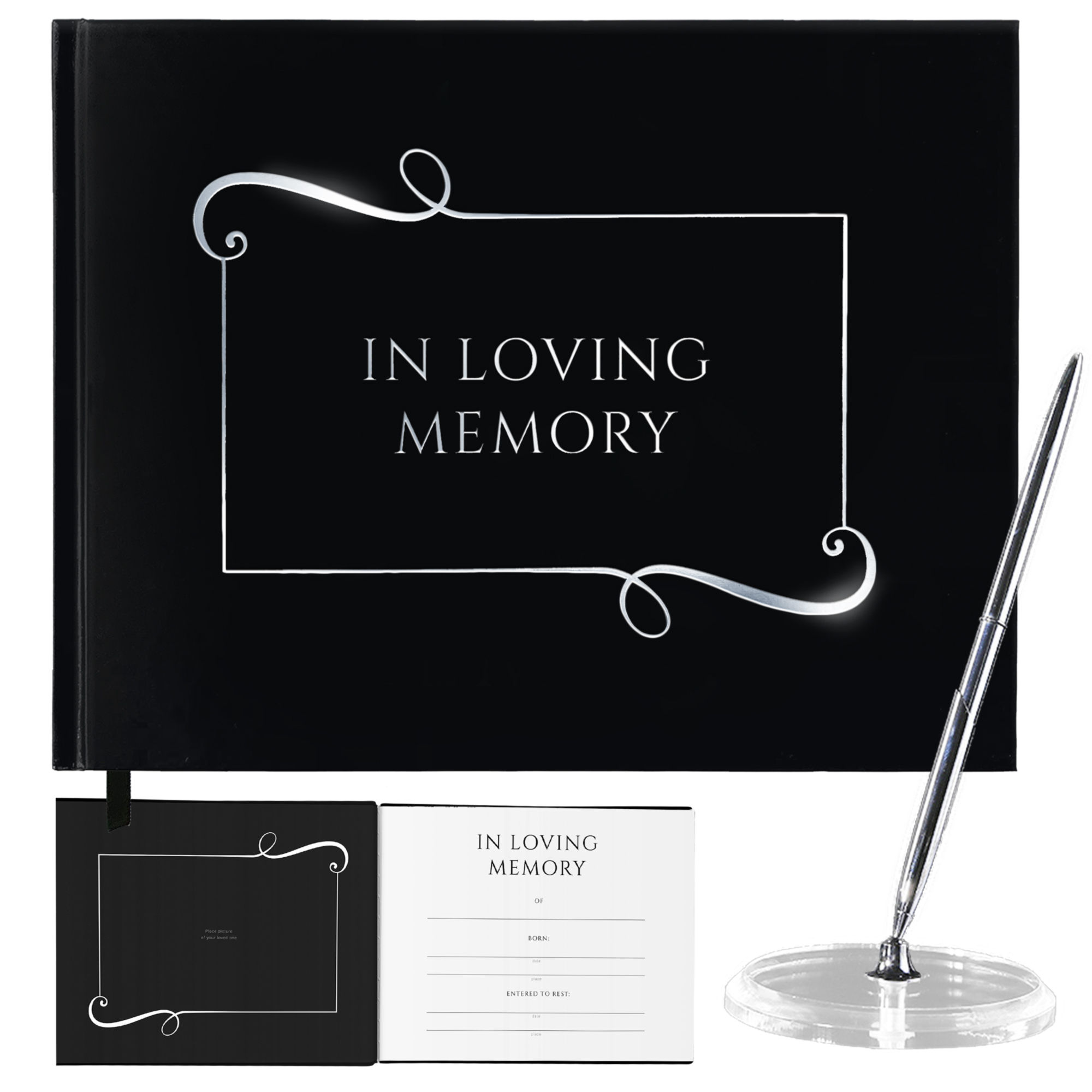 Funeral Guestbook with Pen