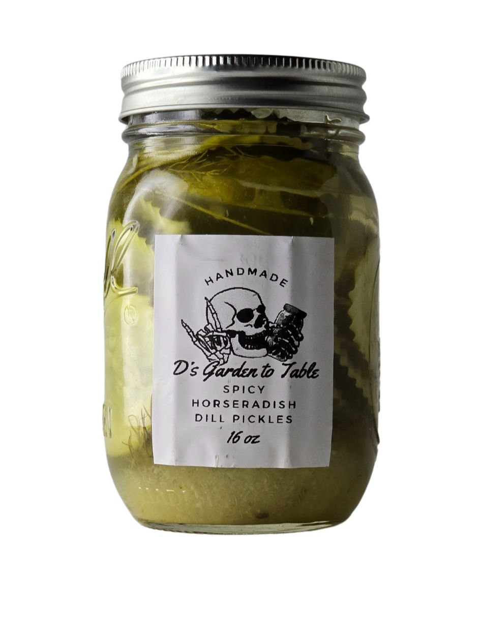 Spicy Horseradish Dill Pickles