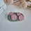 Thumbnail: Artisan polymer clay earrings in blush pink with hexagon design