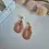 Thumbnail: Polymer clay statement earrings in blush pink with gold accents.