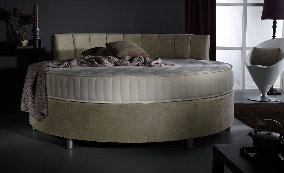 Verve 6FT3 Round Bed including Dyad Padded Headboard 190cm