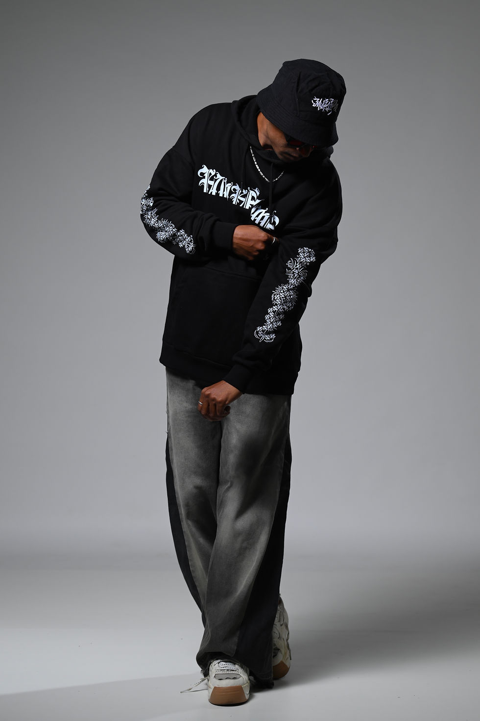 Thumbnail: MIDNIGHT REQUIEM Unisex Oversized Black Hoodie