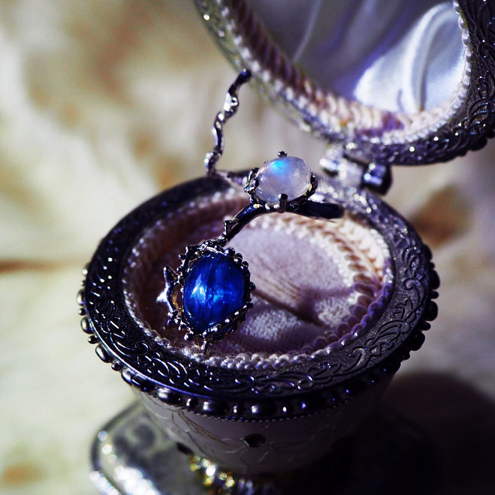 サムネイル： Thorn Ring × Kyanite, Rainbow Moonstone