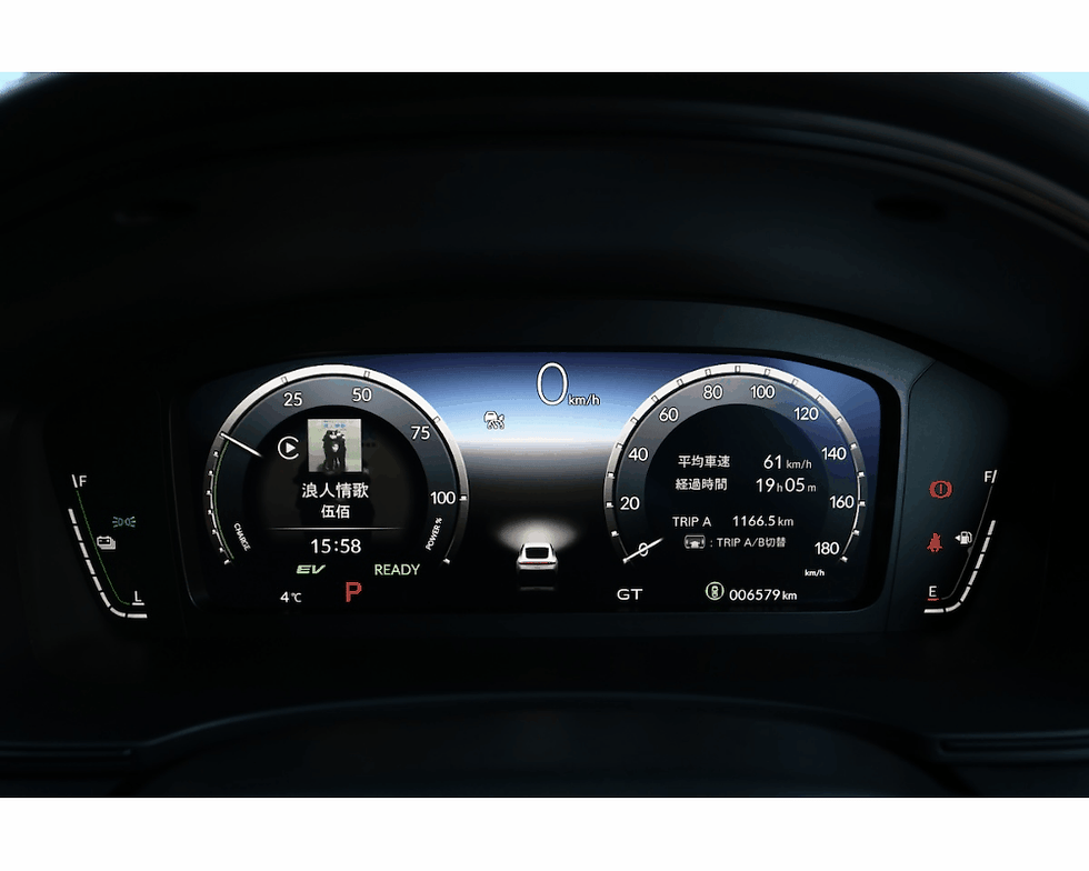 儀表板顯示與 CIVIC 完全相同