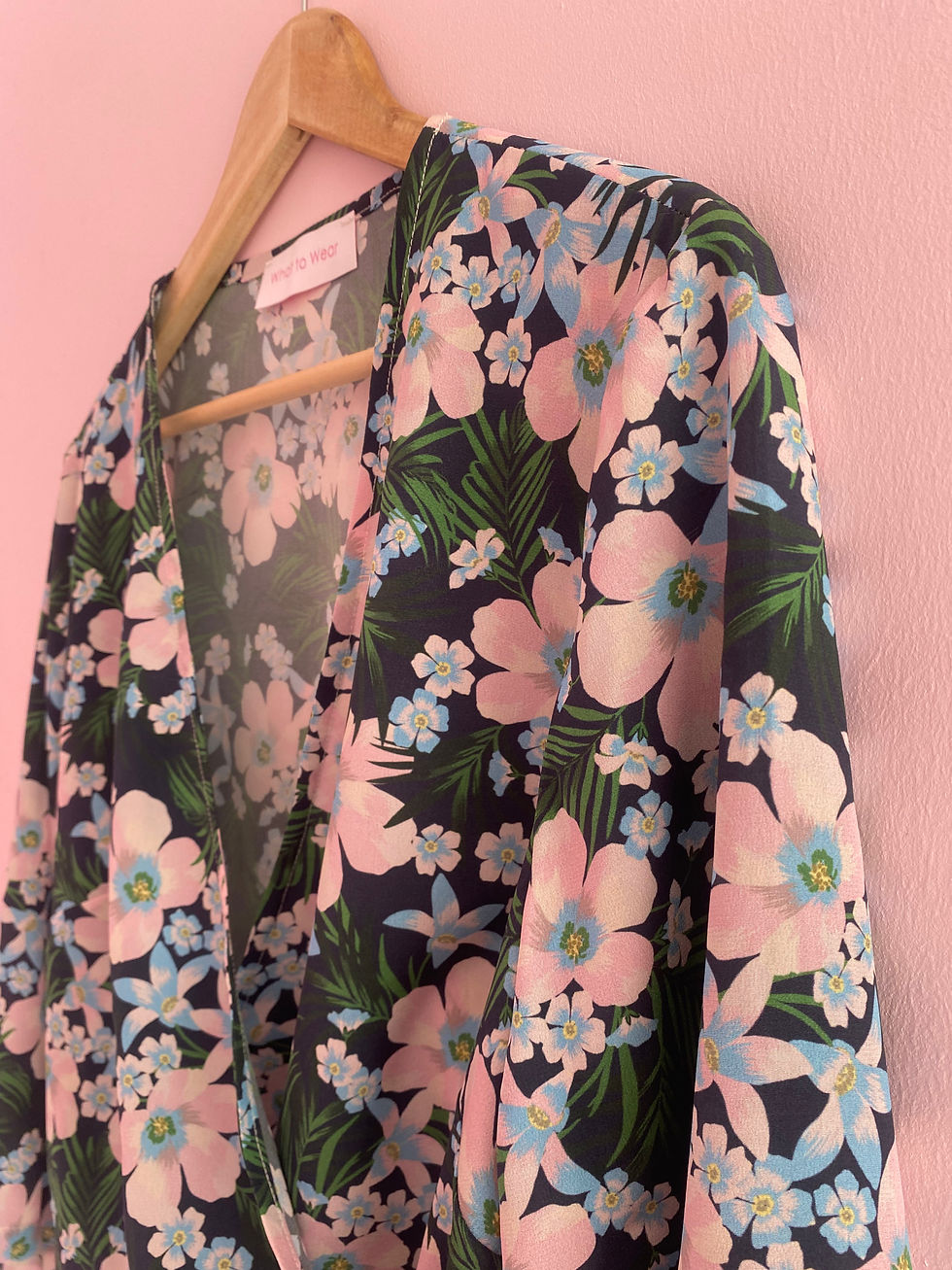 Thumbnail: Silk Floral Print Wrap Top
