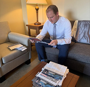 Grant reading correspondence