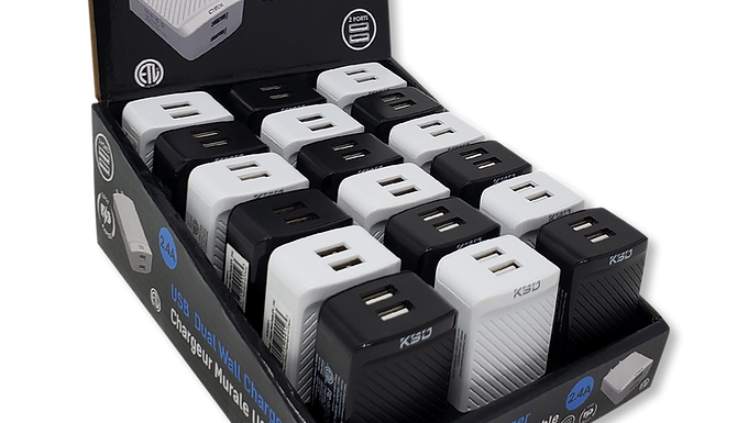 Chargeur mural double 2.4A ETL