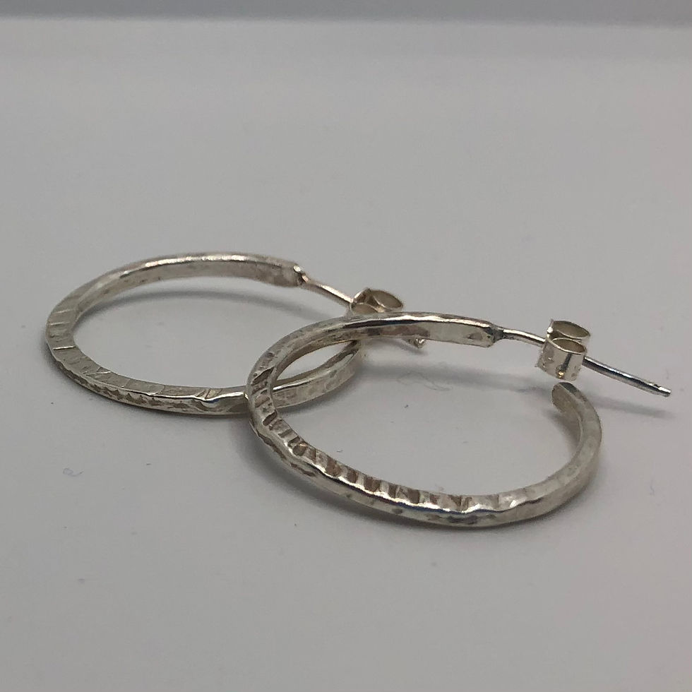 Thumbnail: Large Hoop Earrings - 925 Sterling Silver
