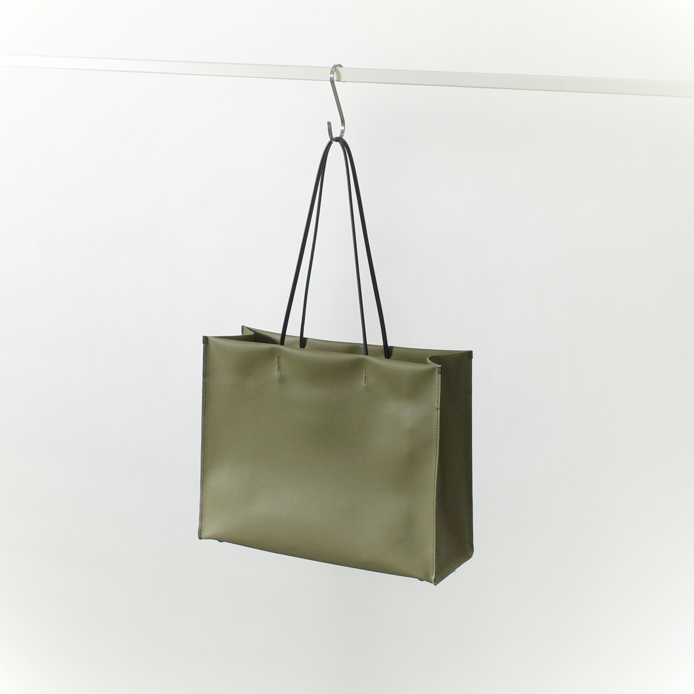 shopper bag 横olive
