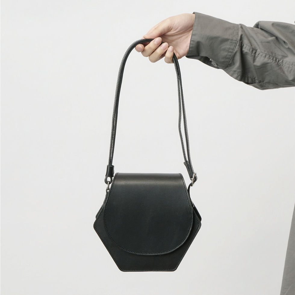 Thumbnail: leather shoulder hexa black