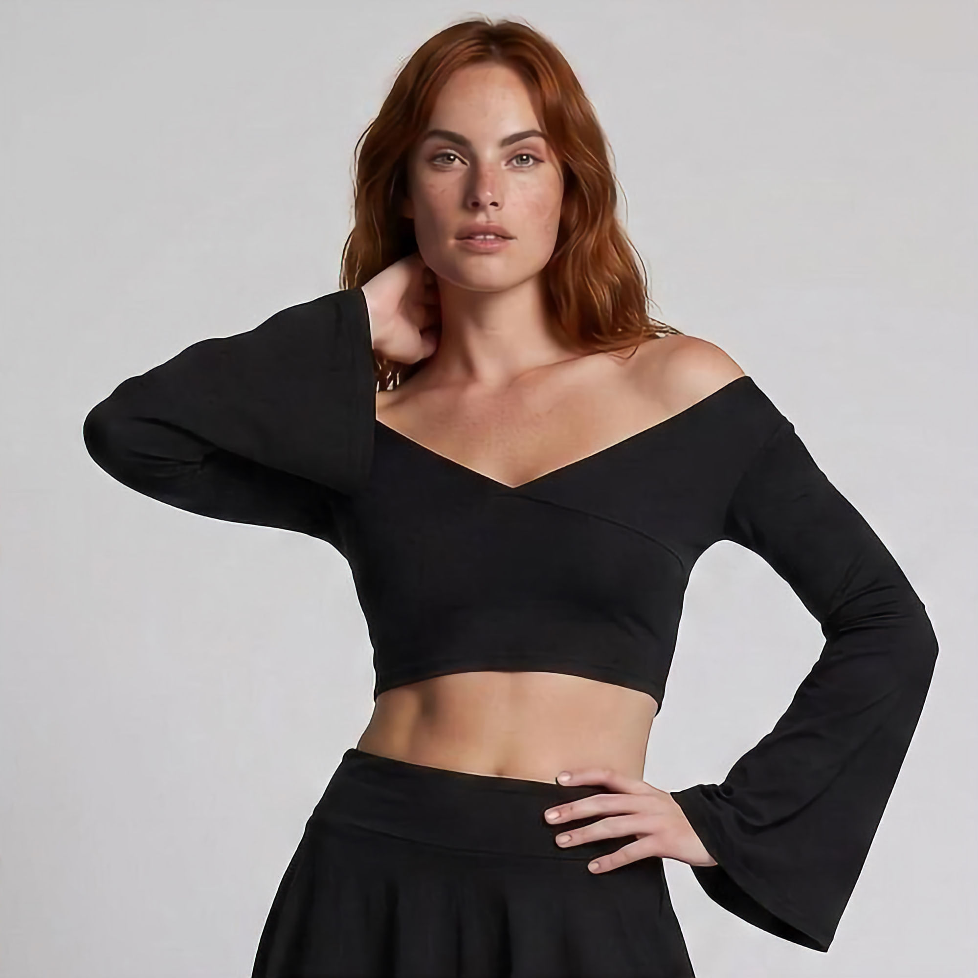 Hexen-Top mit weiten Ärmeln Gothic & Witchy Style