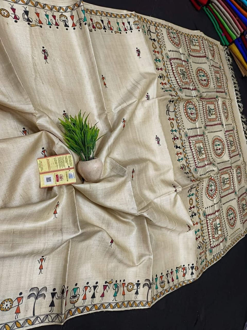 Thumbnail: Pure Tussar Munga Handloom Weaving Saree