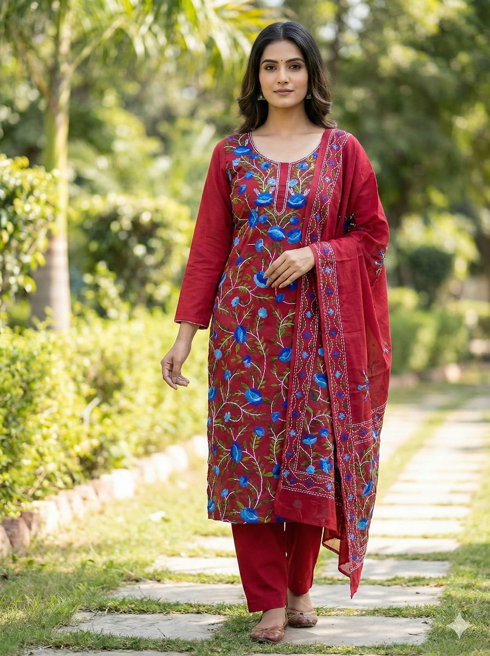 Thumbnail: Hand Embroidered Dress Materials
