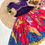 Thumbnail: Kids chinon silk skirt blouse with embroidery & hand work