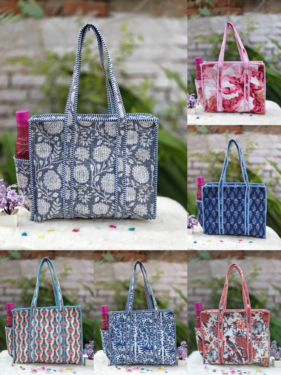 Thumbnail: Quilted jhola bag