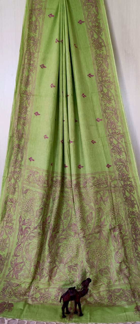 Thumbnail: Hand kantha stitch saree