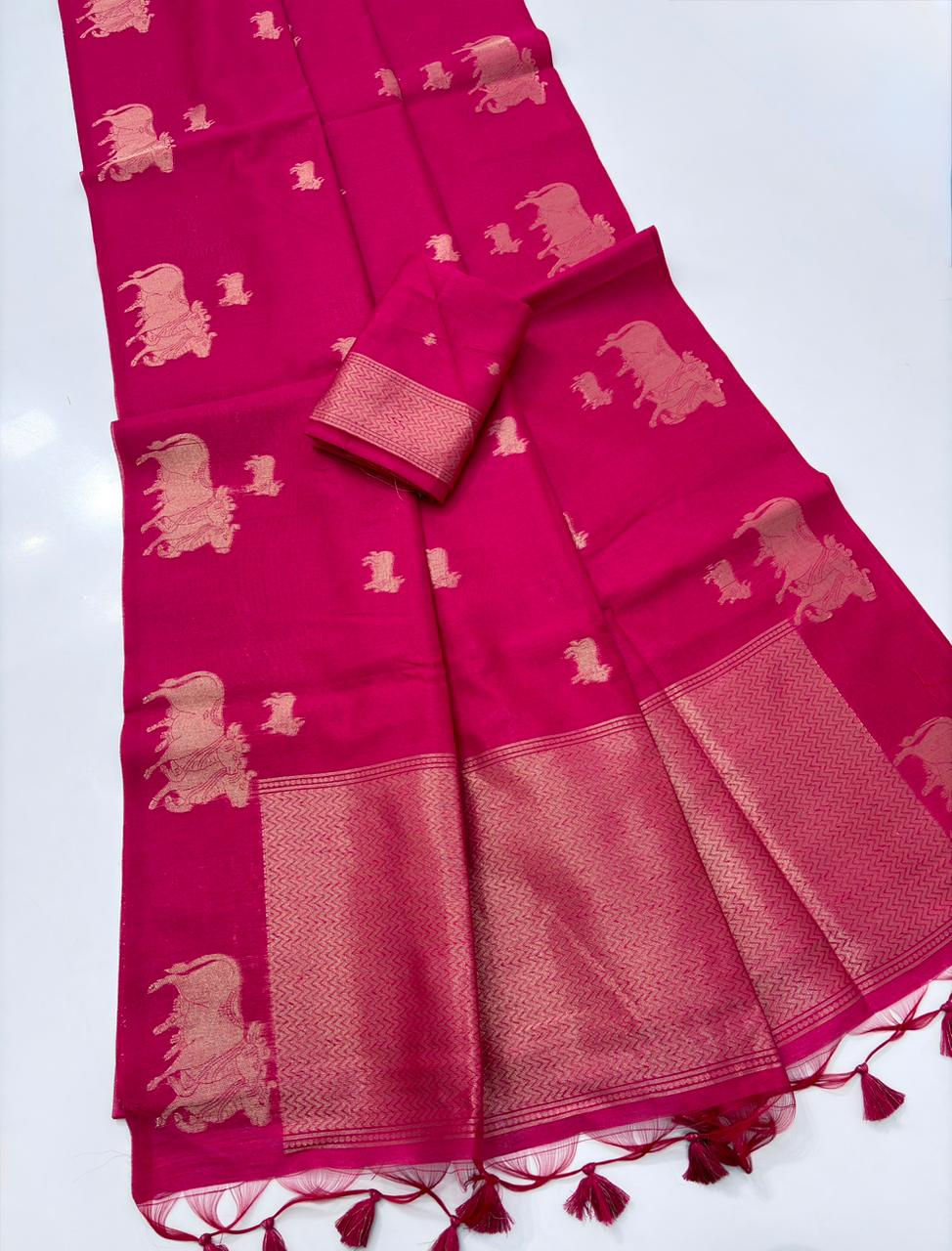Thumbnail: Premium Soft Khadi Raw Silk Saree 