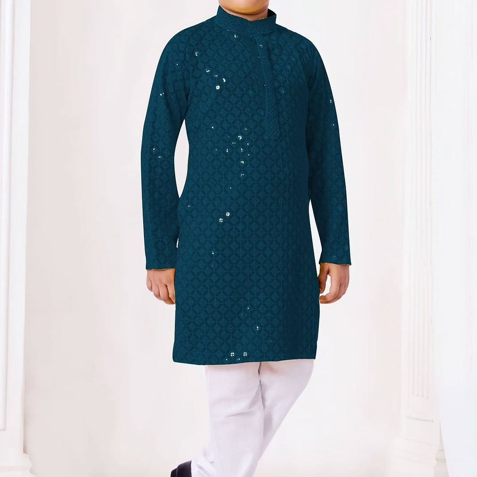 Thumbnail: Heavy Chikankari Kurta for Boys