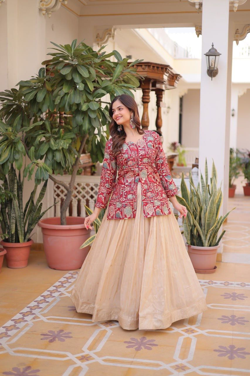 Thumbnail: Jacquard lehenga choli 